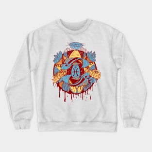 Pastel Cream Mystic Pisces Motion Crewneck Sweatshirt